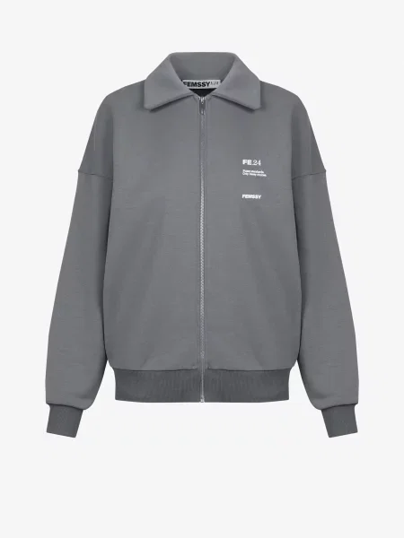 FEMSSY Mikina FORM UP SWEATSHIRT GREY' šedá
