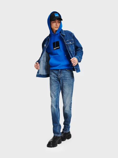 Прямі джинси Karl Lagerfeld Jeans бавовна/еластан синій