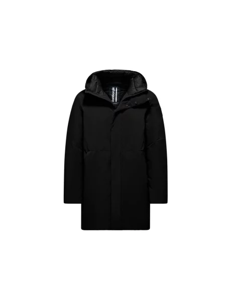 Lniany długi płaszcz Bomboogie czarny