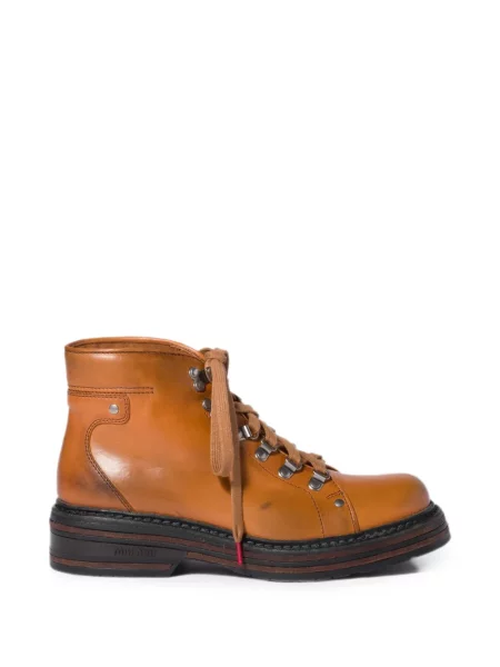 Botine Miu Miu din piele maro