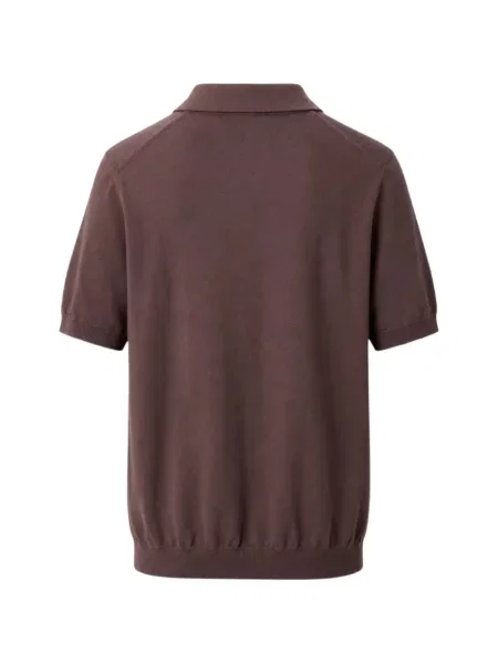 Tricou polo Masq tricotate maro