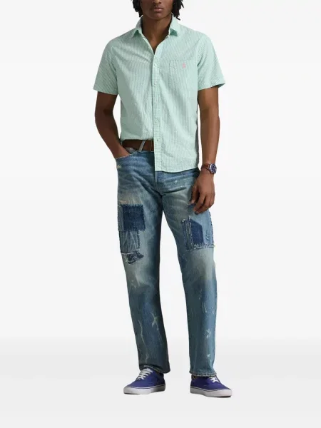 Pletene sportske kratke hlače Polo Ralph Lauren s printom bijela