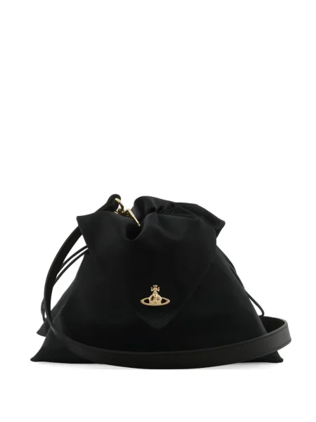 Geantă bucket Vivienne Westwood cu model argyle negru