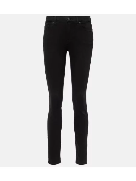 Skinny jeansy skinny 7 For All Mankind czarne