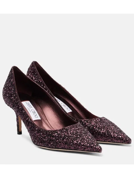 Pantofi cu toc Jimmy Choo bordo