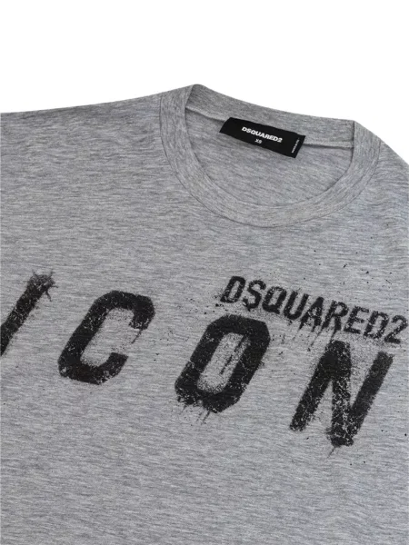 Tricou Dsquared2 zdrențuiți gri
