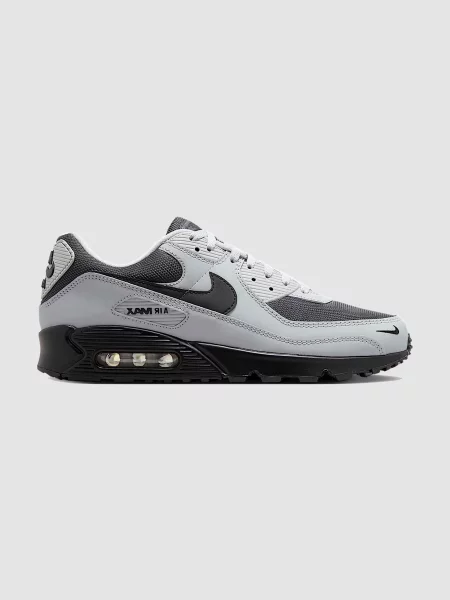 Кросівки повсякденні NIKE Air Max 90 сірий/чорний штучна шкіра/текстиль чорні