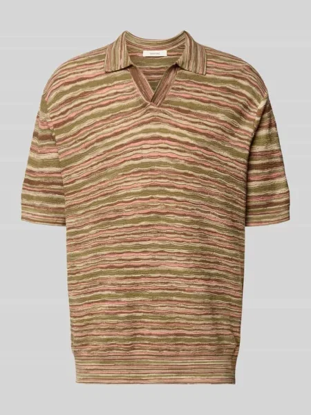 Koszulka polo o kroju relaxed fit z czystej bawełny model Muse' Selected Homme oliwkowa