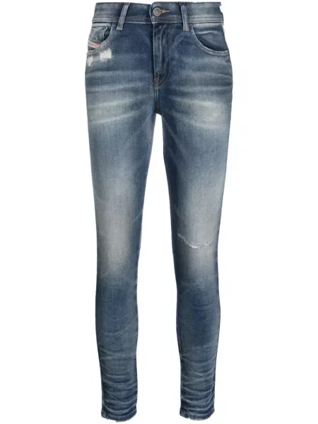 Skinny jeansy skinny Diesel 2017 SLANDY niebieskie