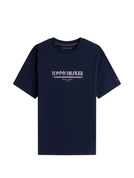 Tricou Tommy Hilfiger cu imagine albastru