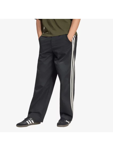Pantaloni adidas 3 Stripes Pleated Trousers Black 36 negru