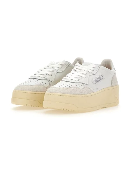 Sneakersy Autry na platformie skórzane białe