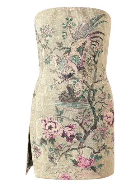 Rochie mini Roberto Cavalli cu model floral de costum