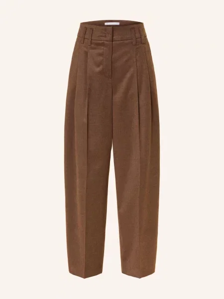 Flanelové culottes Raffaello Rossi hnědé