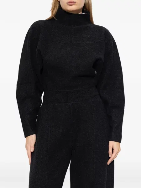 Decupat hanorac Max Mara de lână gri