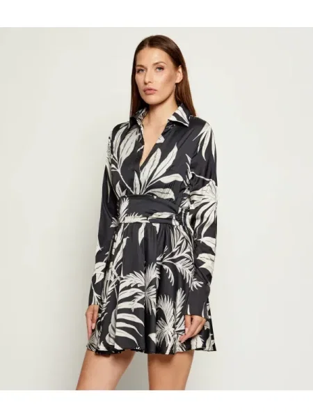 GUESS De satin rochie CONCETTA negru