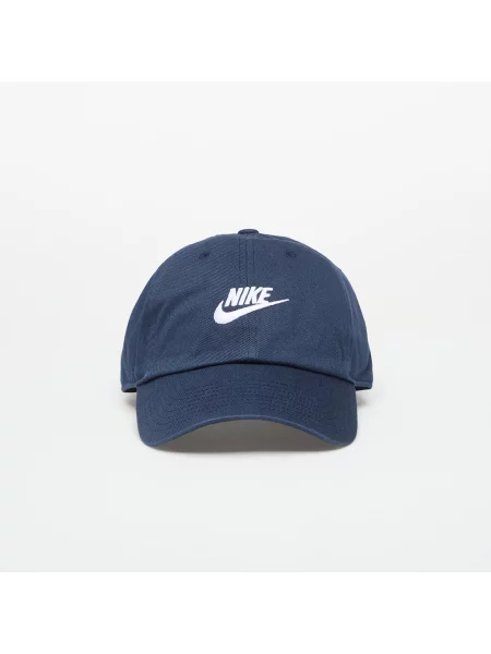 Kšiltovka Nike Club Unstructured Futura Wash Cap Obsidian/ White Universal bílá