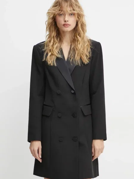 Bruuns Bazaar sukienka mini prosta czarny