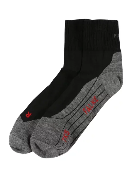 FALKE Șosete sport gri / roșu negru