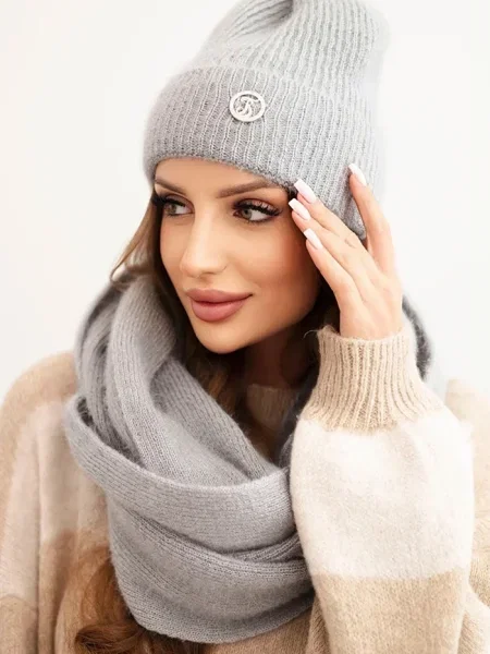 Fular Kesi tricotate gri