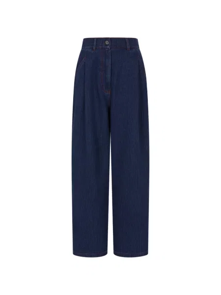 Pantaloni Tomboy de catifea cord albastru