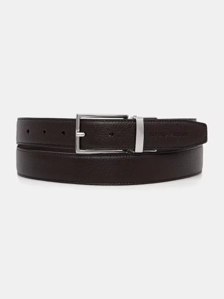 Emporio Armani curea pentru bărbați din piele maro