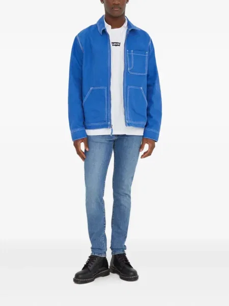 Карирани дънки straight leg Levi's® с шипове кафяво