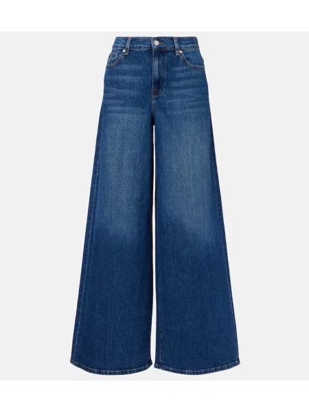 Szerokie jeansy 7 For All Mankind niebieskie