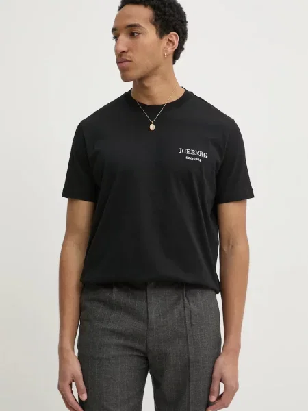 Iceberg tricou din barbati cu imprimeu negru