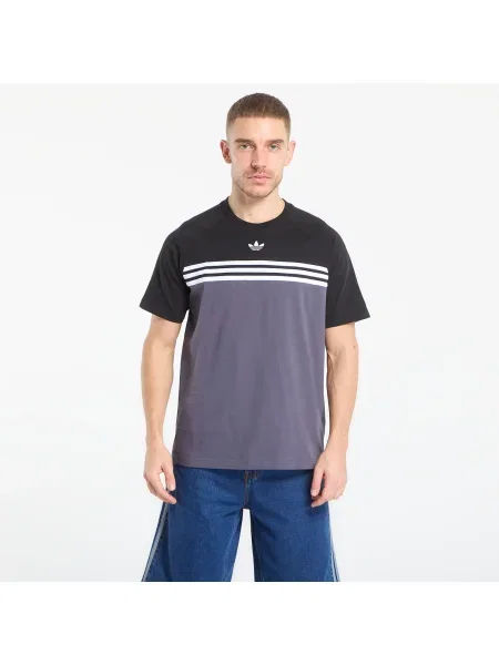 Majica Adidas Originals s črtami vijolična