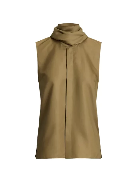 Top Ralph Lauren Collection fără mâneci verde