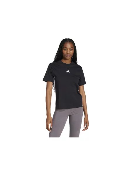 Prugasta majica Adidas crna