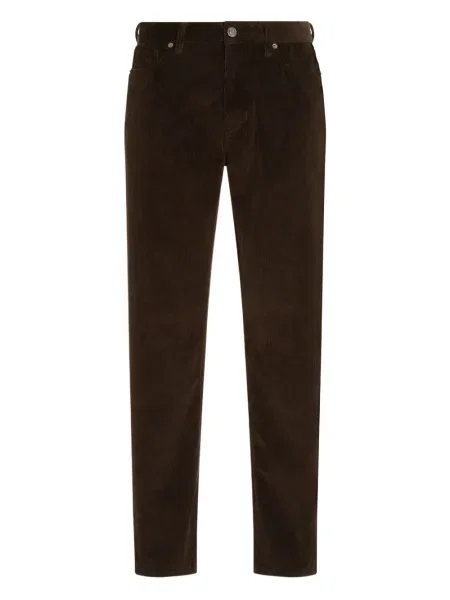 Дънки Zegna от рипсено кадифе кафяво