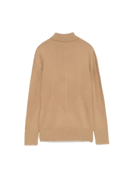 Sweter z golfem Joseph wełniany brązowy