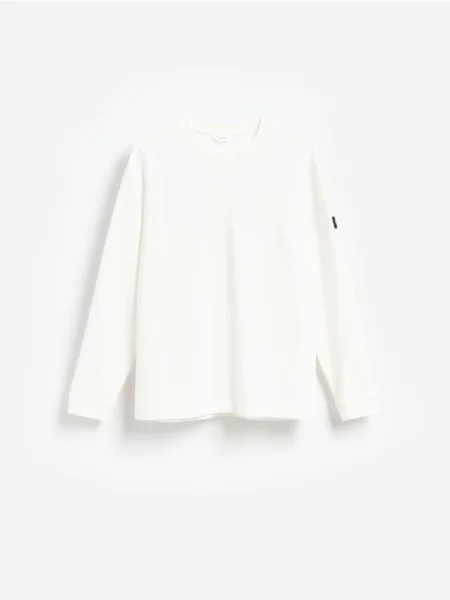 Reserved Tricou regular fit cu mânecă lungă crem