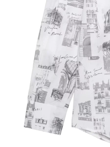 Cămașă Karl Lagerfeld cu imagine alb