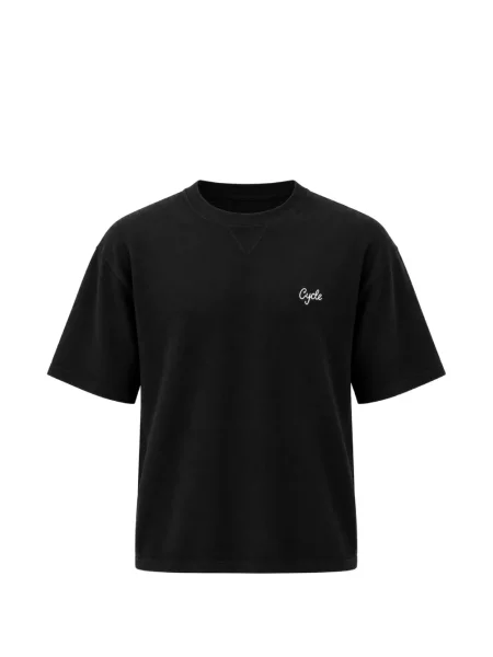 Tricou Cycle de lână cu autograf negru