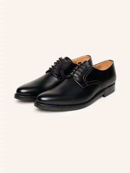 Heinrich Dinkelacker Sznurowane Botki Milano Plain Bc schwarz czarne