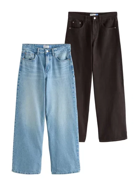 Next Jeans albastru denim / denim negru