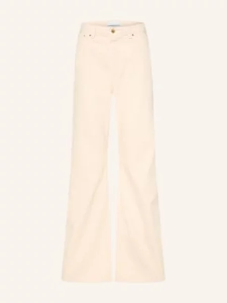 Claudie Pierlot Jeansy Wide Leg beige beżowe