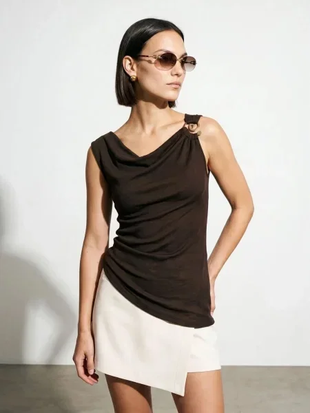 Dilvin Bluza Blusen' rjava