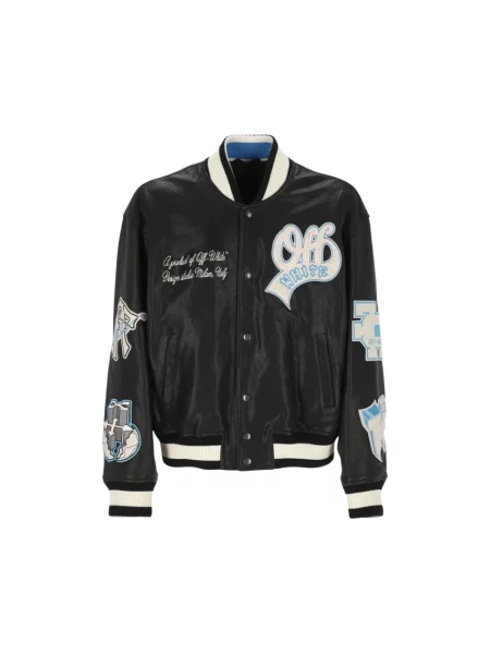 Kurtka skórzana Off-white biała