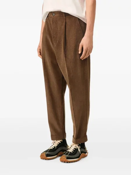 Pantaloni Ami Paris de catifea cord maro