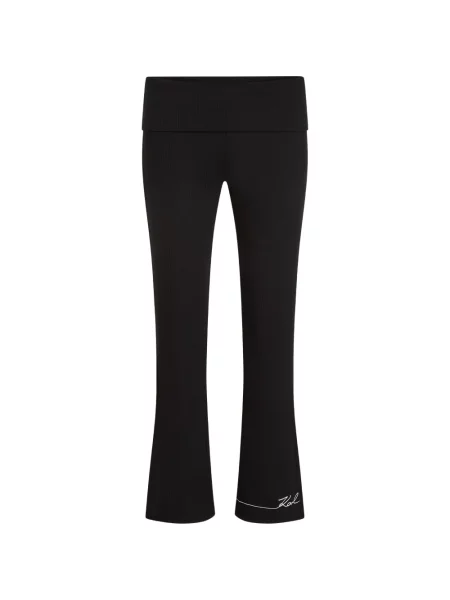 Pantaloni palazzo Karl Lagerfeld evazat negru