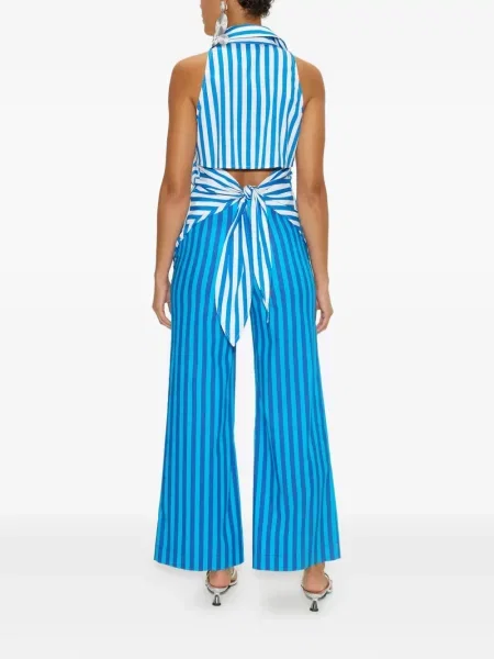 Pantaloni Simon Miller din poplin albastru
