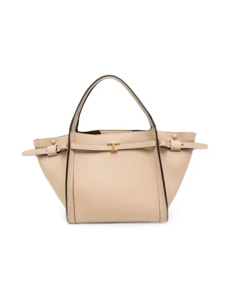 Shopperka Tod's skórzana beżowa