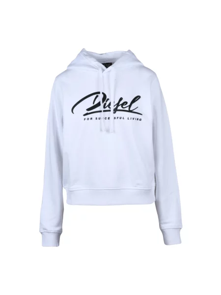Bluza z kapturem Diesel z kapturem biała