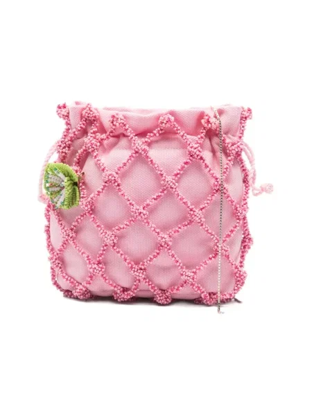 Lniana torebka crossbody Rosantica różowa