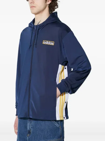 Pruhované klasické kalhoty Adidas zelené