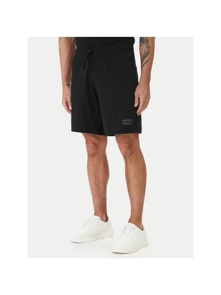 HUGO Športne kratke hlače Spray Regular Fit črna